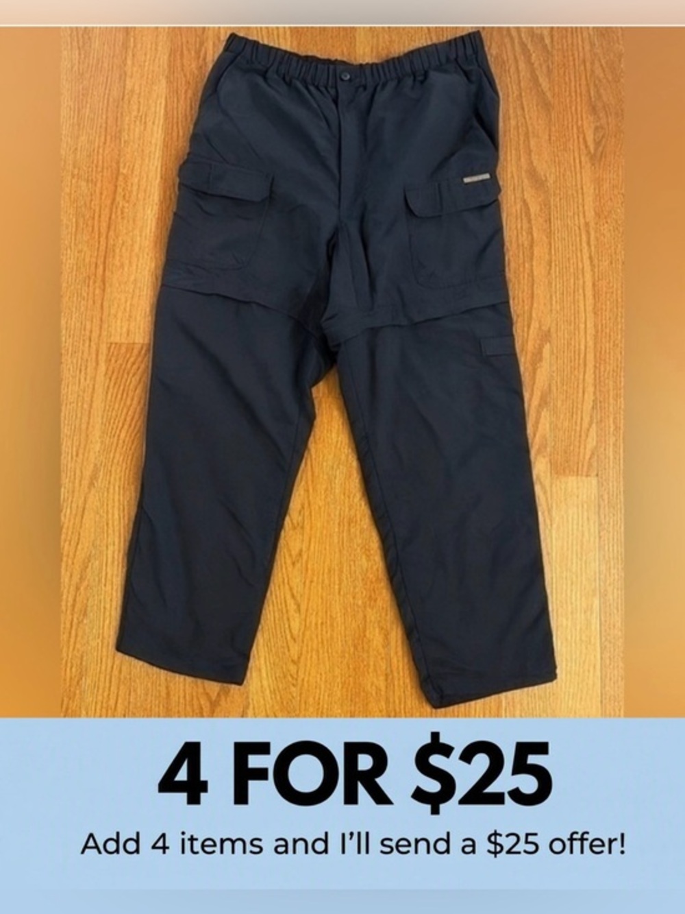 Royal Robbins Convertible Navy Blue Cargo Pants Size Large